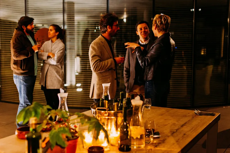 Corporate event setup with professional styling and brand polish